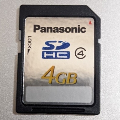 4GB Panasonic SDカード SDHCメモリーカード Class4 動作確認済み