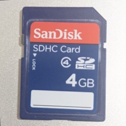 4GB SDHCカード SanDisk 動作確認済み