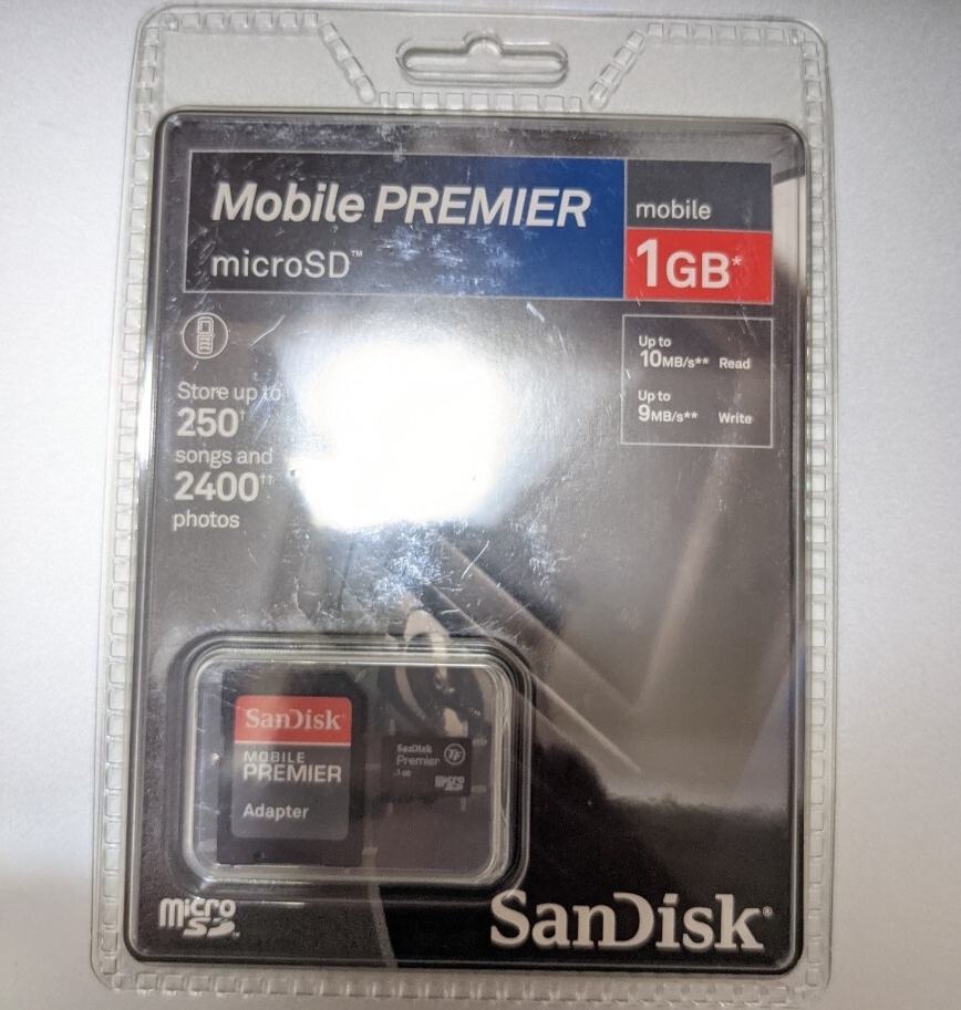 新品未開封 1GB マイクロSDカード MicroSDカード SanDisk サンディスク mobile premier