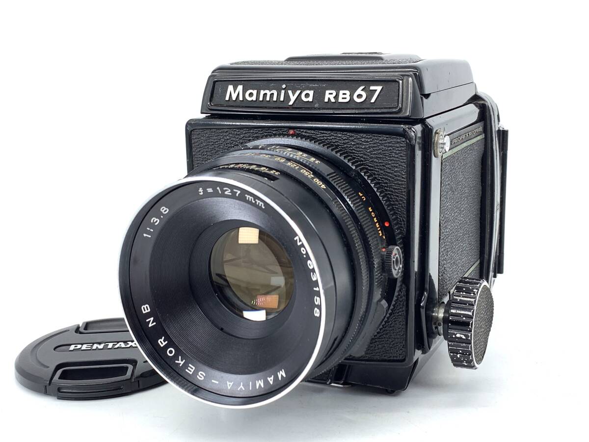 動作確認済 マミヤ Mamiya RB67 Pro + Sekor NB 127mm F3.8 レンズ　レンズシャッター 変速 絞り羽根動作確認済