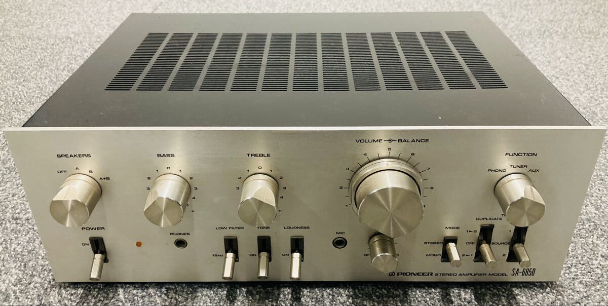 プリメインアンプ PIONEER パイオニア SA-6850 動作未確認 1円スタート ジャンク品 ステレオアンプ オーディオ機器 STEREO ステレオ 音響