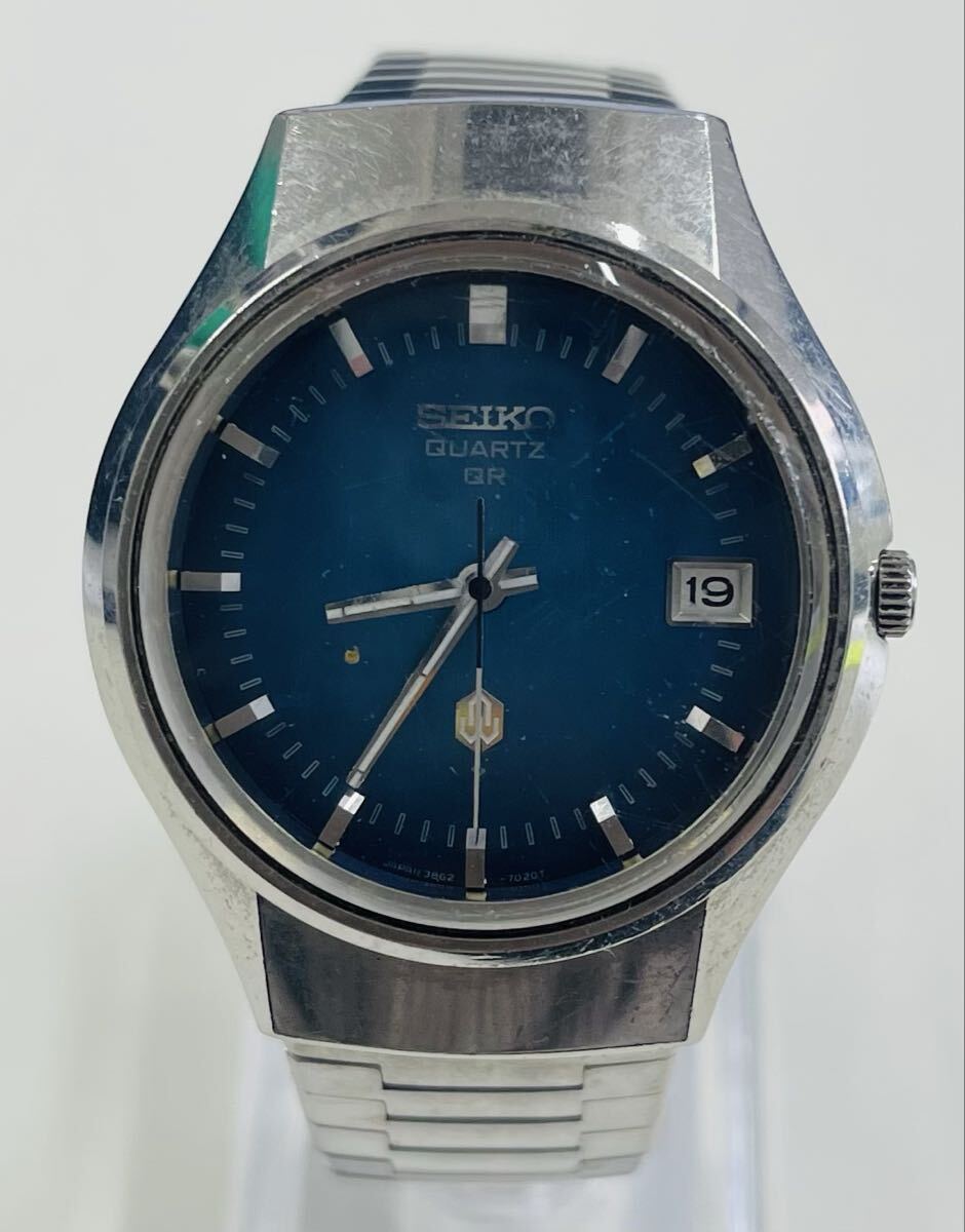 セイコー SEIKO 腕時計 3862-7010 ブルー文字盤 クォーツ 1円スタート 腕周り約15.5cm 動作未確認 