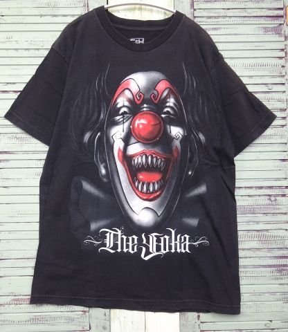 USA古着 INSANE CLOWN THE JOKA JOKER Ｔシャツ サイズL ブラック サンフェード ビンテージ VINTAGE Tee アメリカ古着 バンドＴシャツ