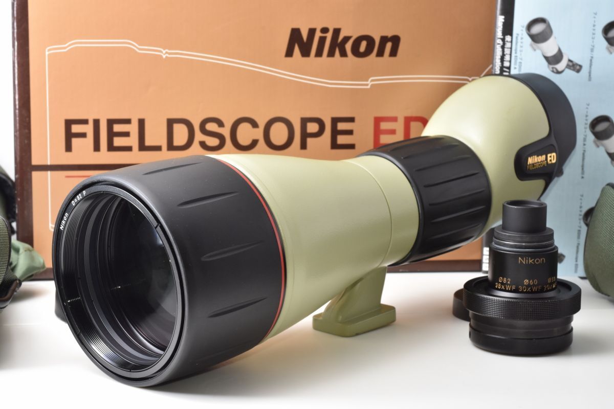 ★極上美品★ ニコン NIKON FIELDSCOPE ED D=82P WATERPROOF 38xWF 30xWF 20xWF ★元箱 付属品 多数★ #A26#801880
