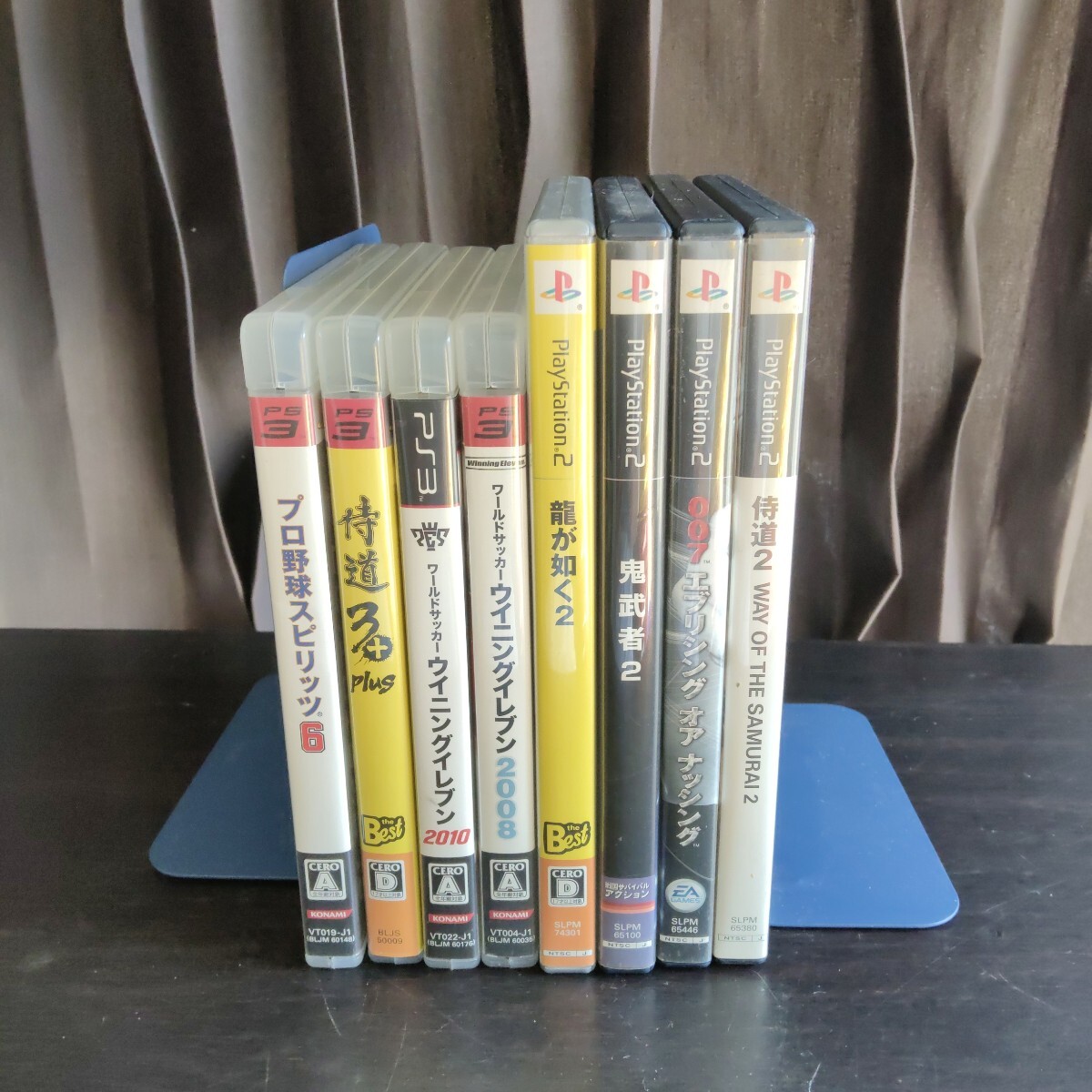 PlayStation 2.3　ゲームソフト　計8点(PS2:4点、PS3:4点)　まとめ売り　ウイイレ　龍が如く　侍道　プロスピ 他　動作未確認　現状品
