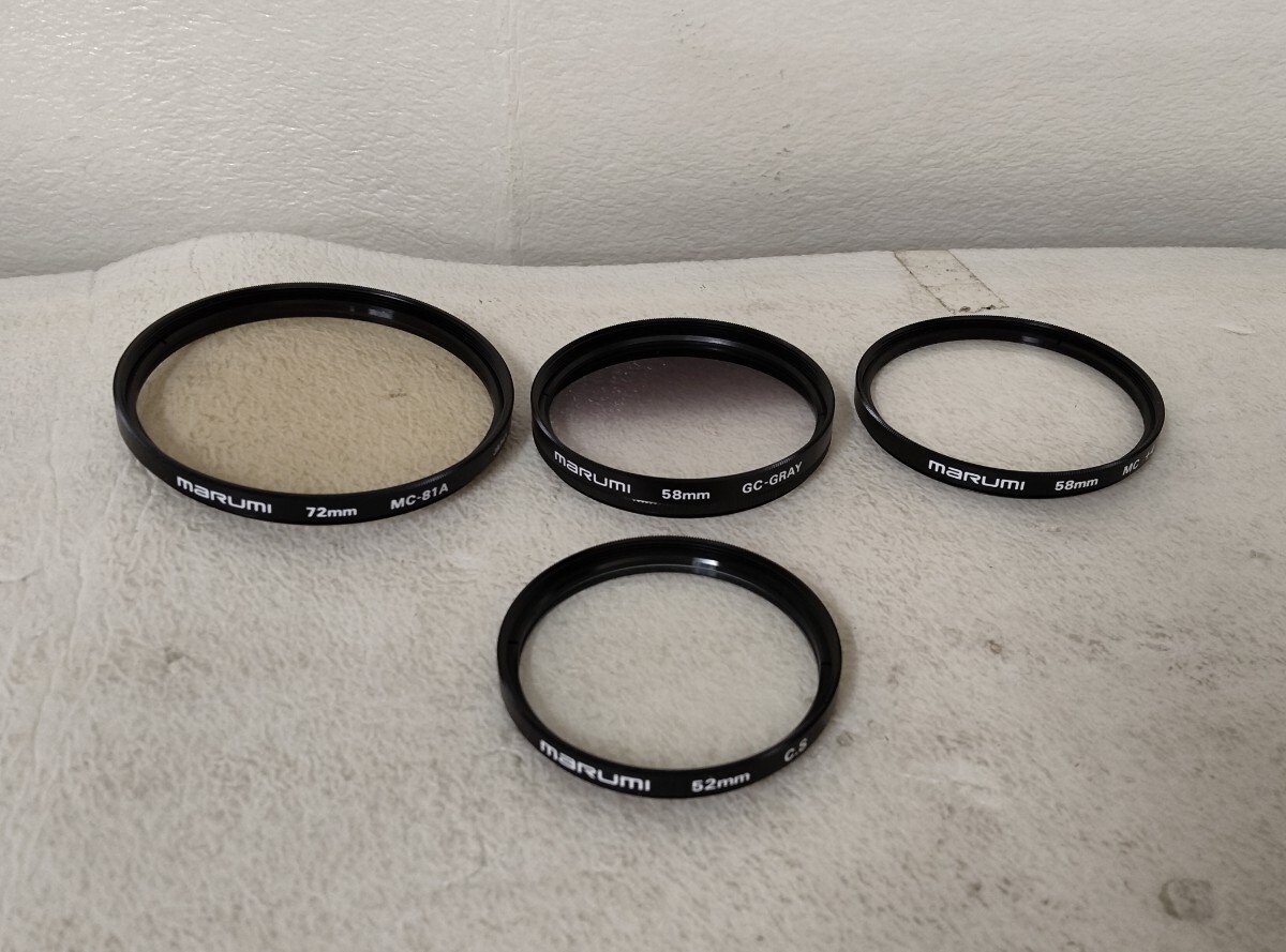 marumi マルミ レンズフィルター 4点セット 52mm 58mm×2 72mm 現状品