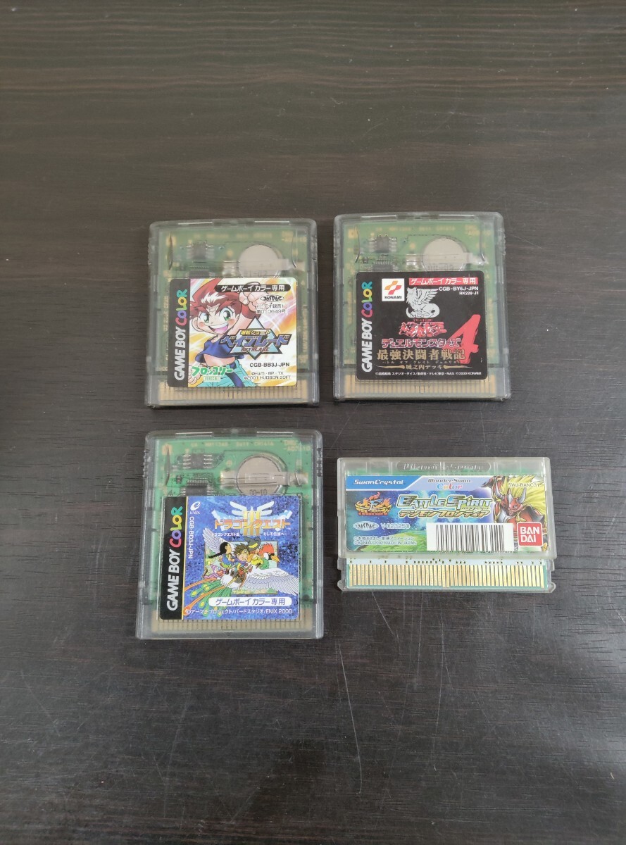 ゲームソフトまとめ　計4点　GAMEBOY COLOR(3点) /Wonder Swan color(1点)　KONAMI　BANDAI　コレクション　当時物　動作未確認　現状品