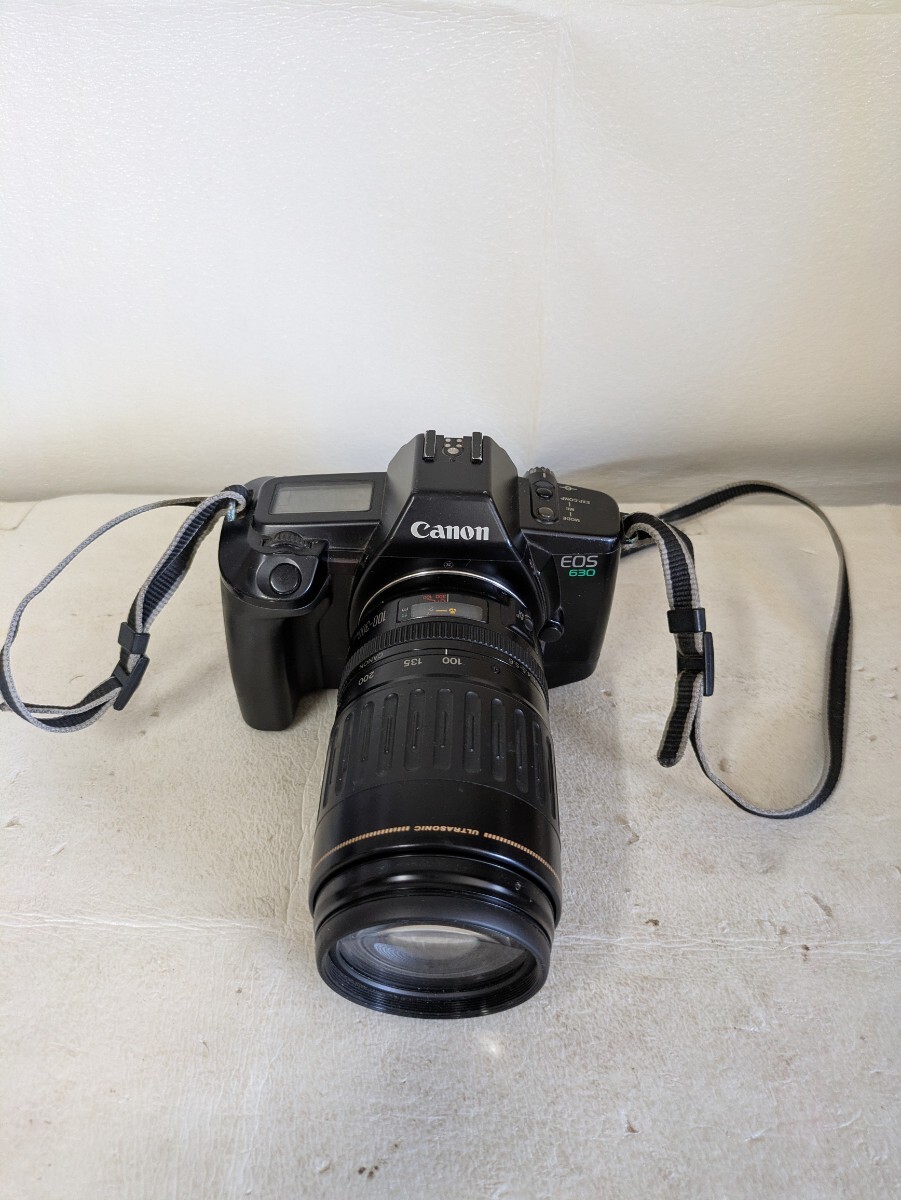 【動作確認済み】カメラ Canon EOS 630 キャノン フィルムカメラ ブラック カメラ 動作品/レンズ EF 100-300mm F4.5-5.6 現状品