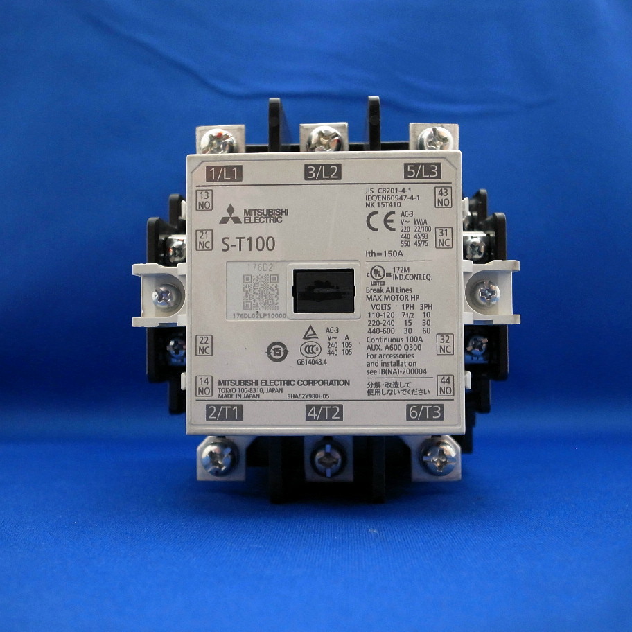 三菱電機 電磁接触器 S-T100 コイルAC200V 2a2b 中古品