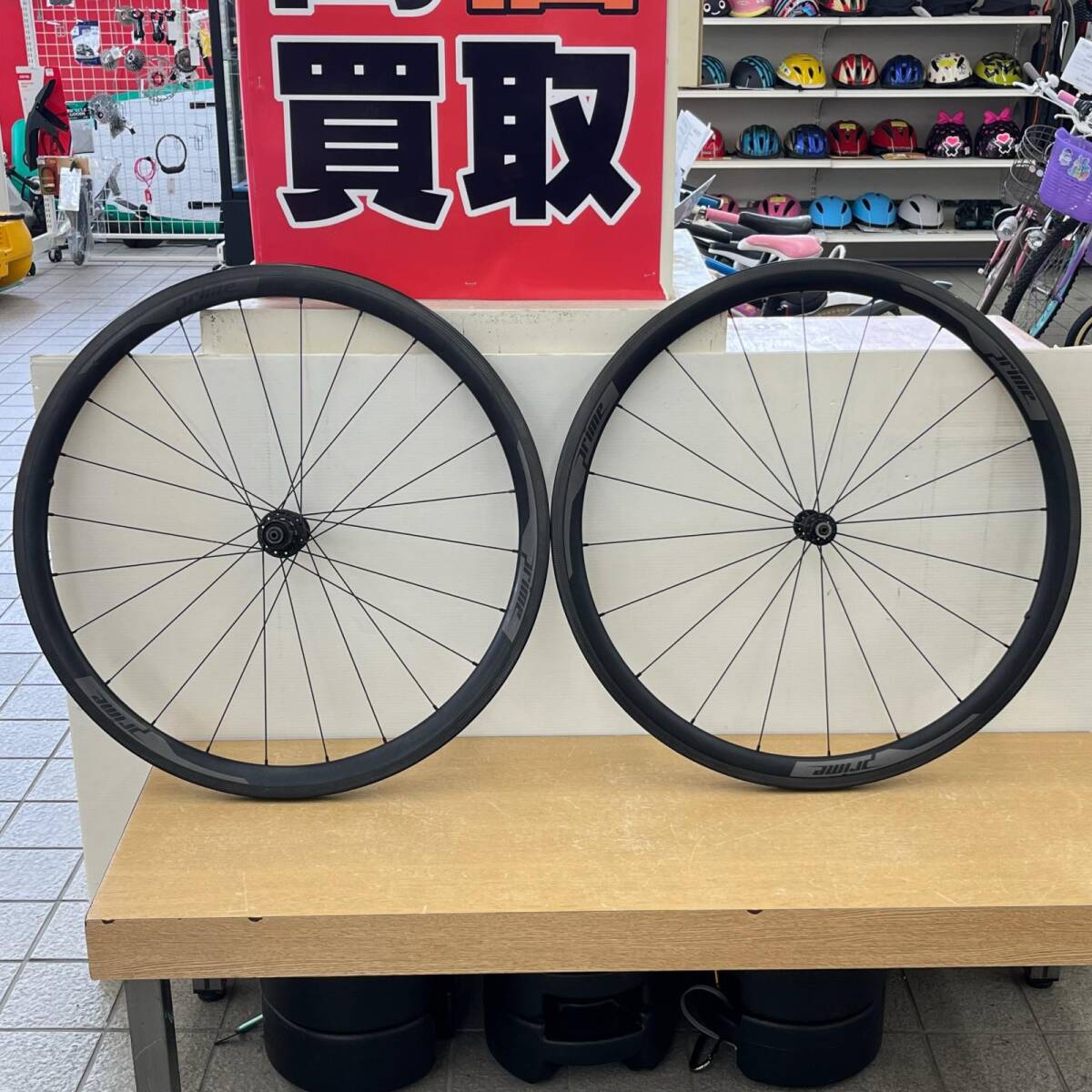 prime プライム ホイール前後セット 700C カーボン 対応タイヤ:CL クリンチャー シマノフリー:8-11S クイックリリース付属 ◆2007