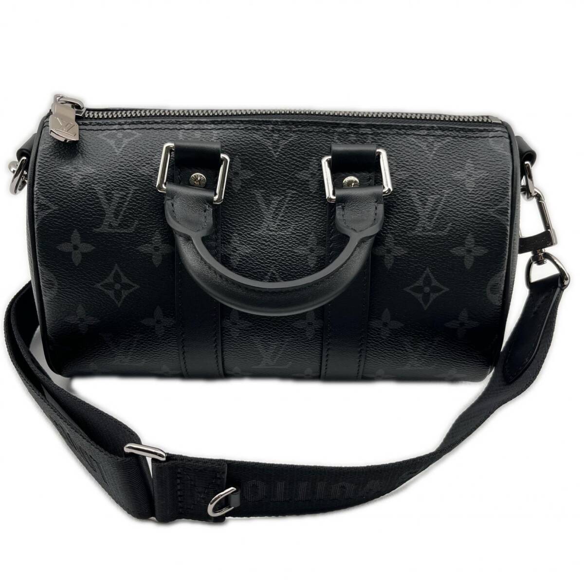 LOUIS VUITTON ルイ ヴィトン キーポル バンドリエール25 M46271 モノグラム エクリプス ブラック ショルダーバッグ ◆2006