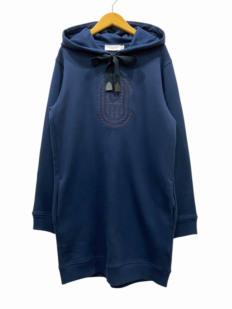 コーチ COACH スウェット フーディー ドレス ネイビー size S レディース