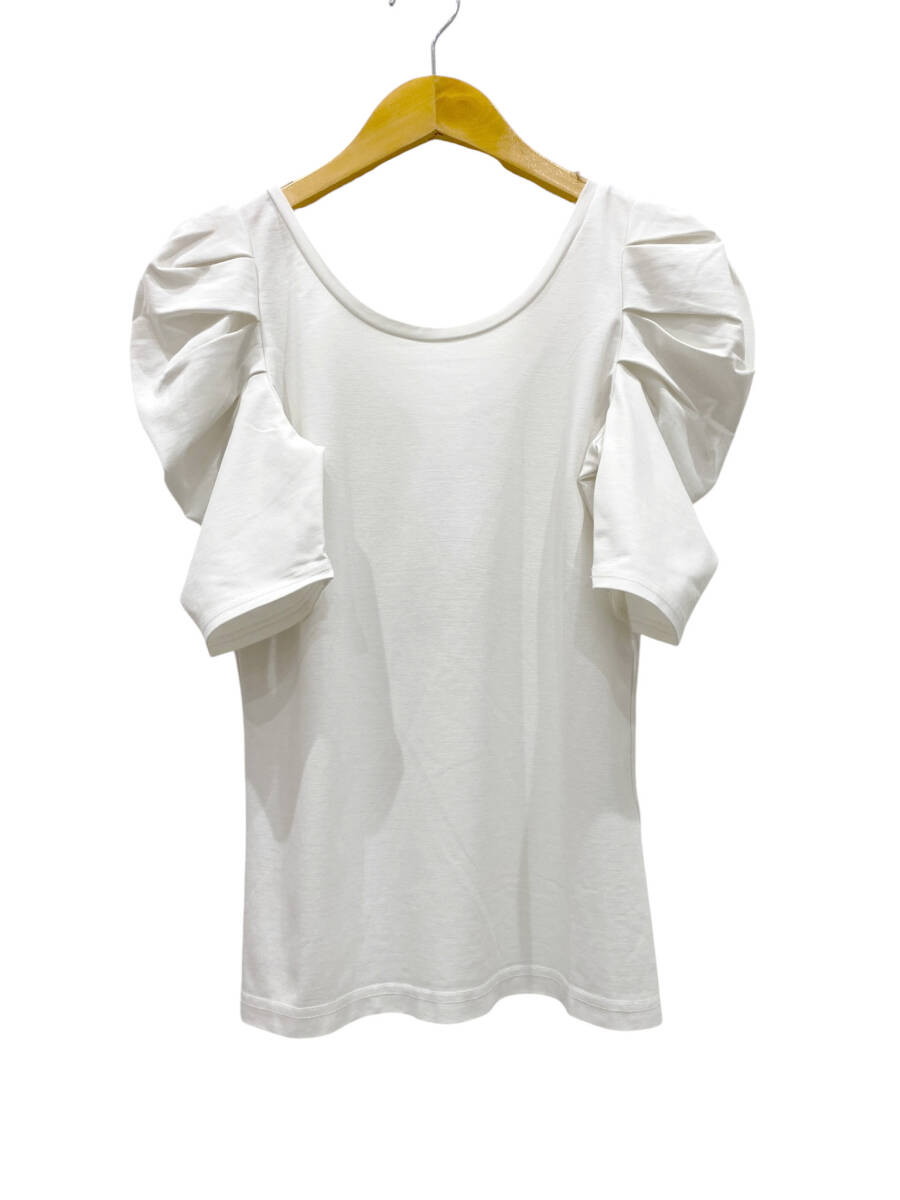 ソブ sov. ダブルスタンダードクロージング カットソー トップス 袖タック 半袖 パフスリーブ 0308-000-202 ホワイト size 38 レディース