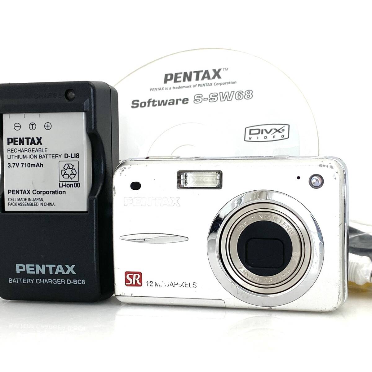【ペンタックス】PENTAX Optio A40 コンパクトデジタルカメラ +バッテリー #U093