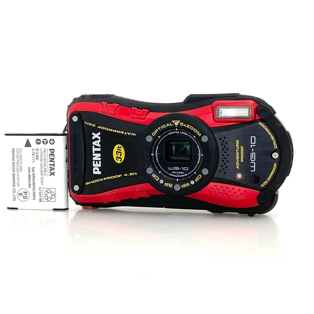 【ペンタックス】PENTAX WG-10 コンパクトデジタルカメラ +バッテリー #U117