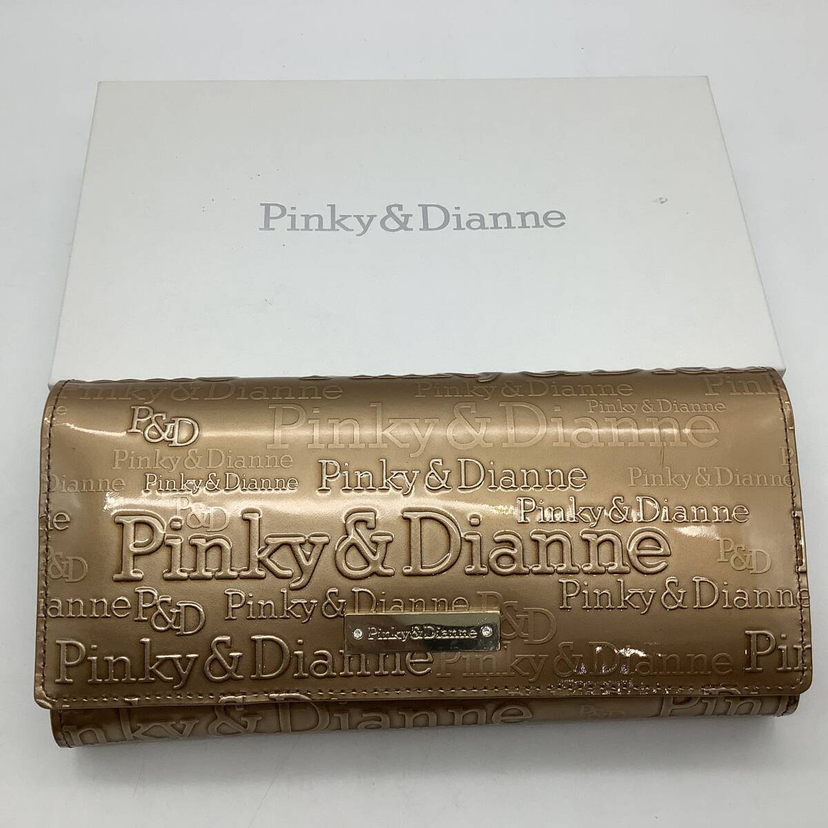 n6576 Pinky＆Dianne 長財布 ゴールド 財布 レディース 小物 イミテーション付 箱付き