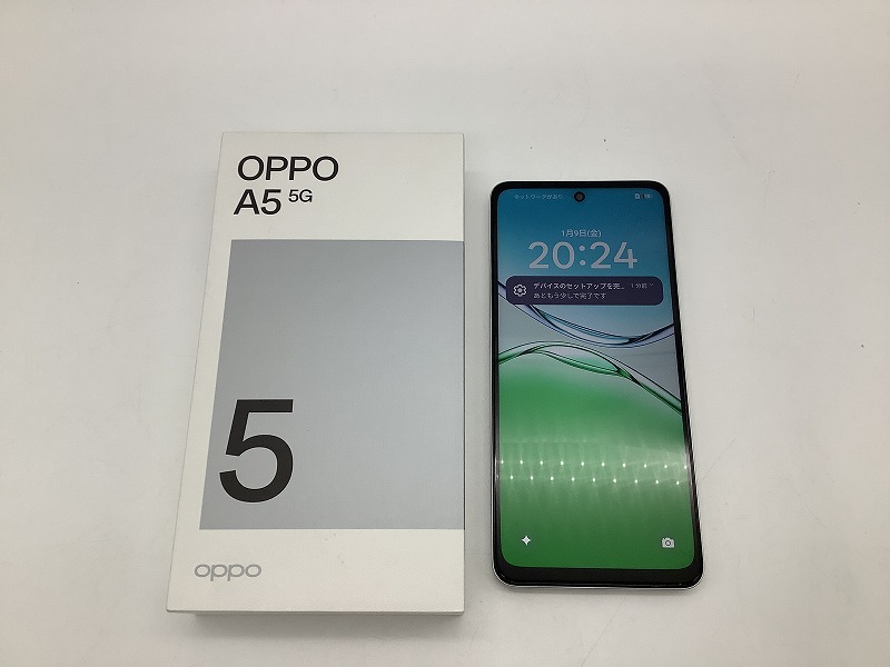 n7265 美品 OPPO A5 5G OPG06 ホワイト 4GB 128GB SIMフリー au UQ 判定○ 開封品