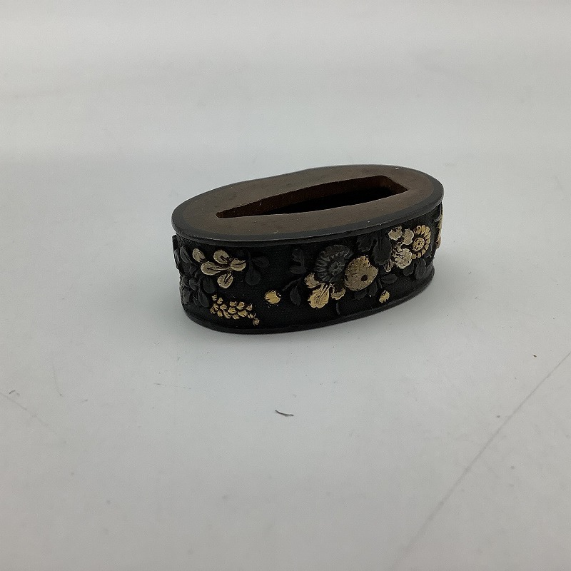 n7310 刀装具 縁のみ 金象嵌 武具 刀剣美術 古縁 骨董 古美術 縁金具 装飾具 刀装小道具 江戸時代 無銘 時代物 コレクション