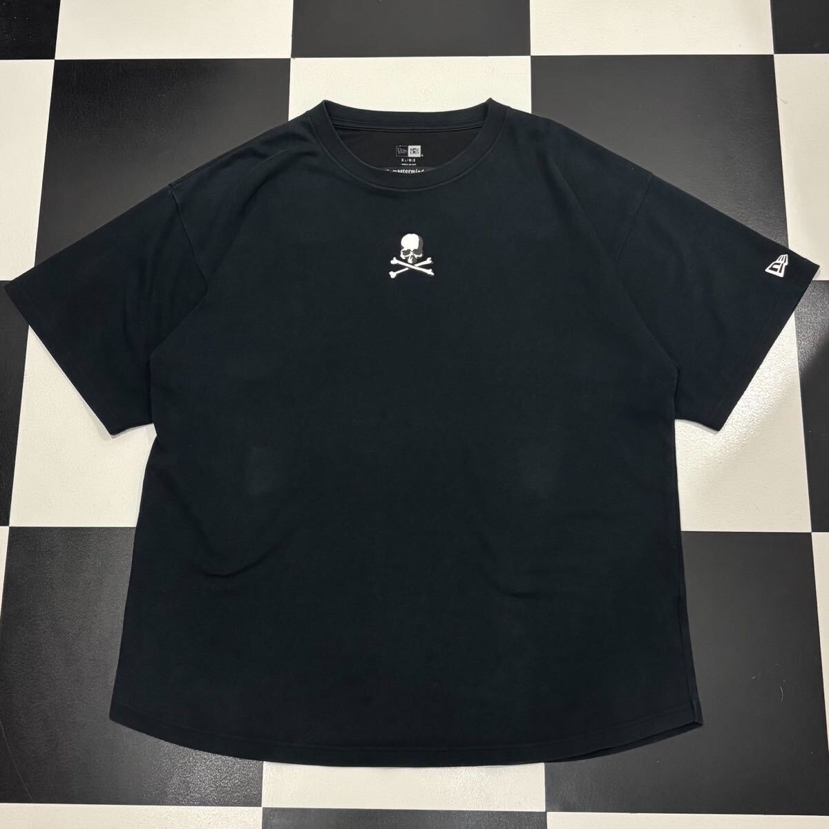 【440】 美品 マスターマインド ニューエラ スカル ロゴ Tシャツ XL ブラック 黒 black shirt mastermind new era tee s/s 半袖