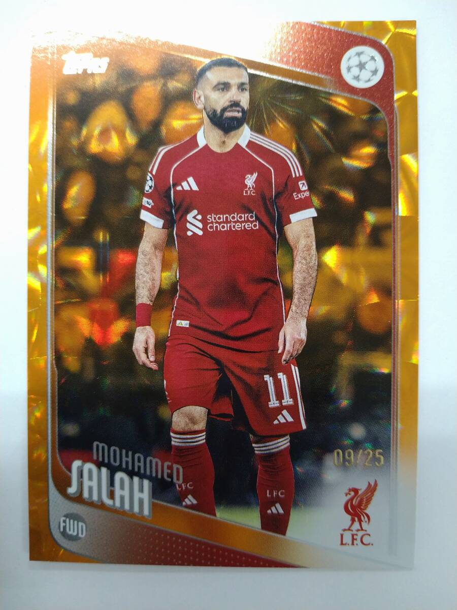 値下げ TOPPS 2025-26 UCC No.136 MOHAMED SALAH ORANGE SUNFLOWER PARALLEL 15/25 25枚限定 特価 モハメド サラ― UEFA CLUB COMPETITIONS