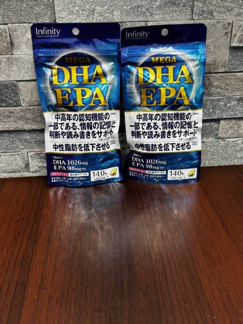  Infinity インフィニティ MEGA DHA EPA 140粒　賞味期限2028.6＆2029.3 未開封！