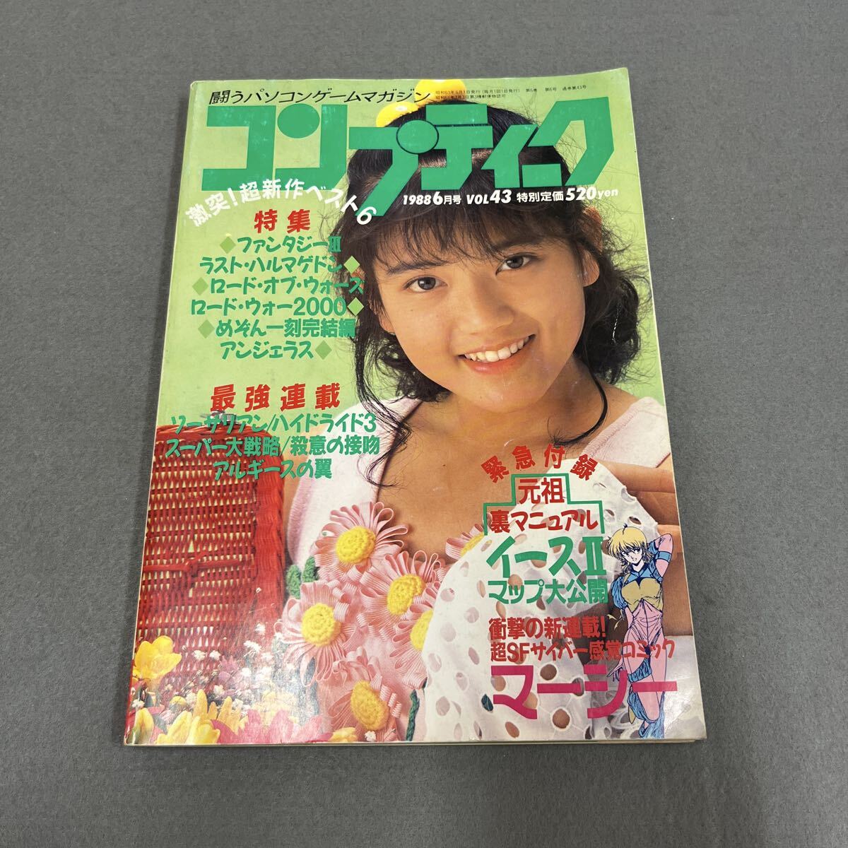 コンプティーク●1988年6月号●Vol.43●パソコンゲームマガジン●小沢なつき●小高恵美●ラスト・ハルマゲドン●ロード・ウォー2000