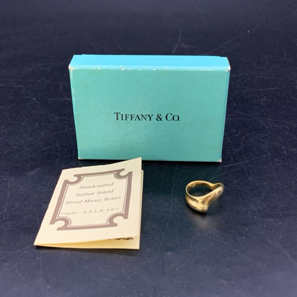 横田 5月 NO.251 TIFFANY&Co. ティファニー 指輪 エルサ・ペレッティ 18K 750 刻印 アクセサリー レディース 総重量6.7g 汚れあり ケース付