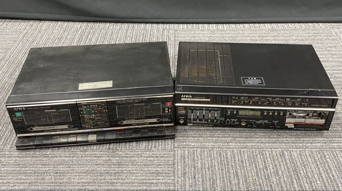 ②　夏本 5月 No.53 AIWA アイワ ステレオレシーバー RX-S22A ステレオカセットデッキ FX-SW22A オーディオ機器 FS-A700用 通電動作未確認 