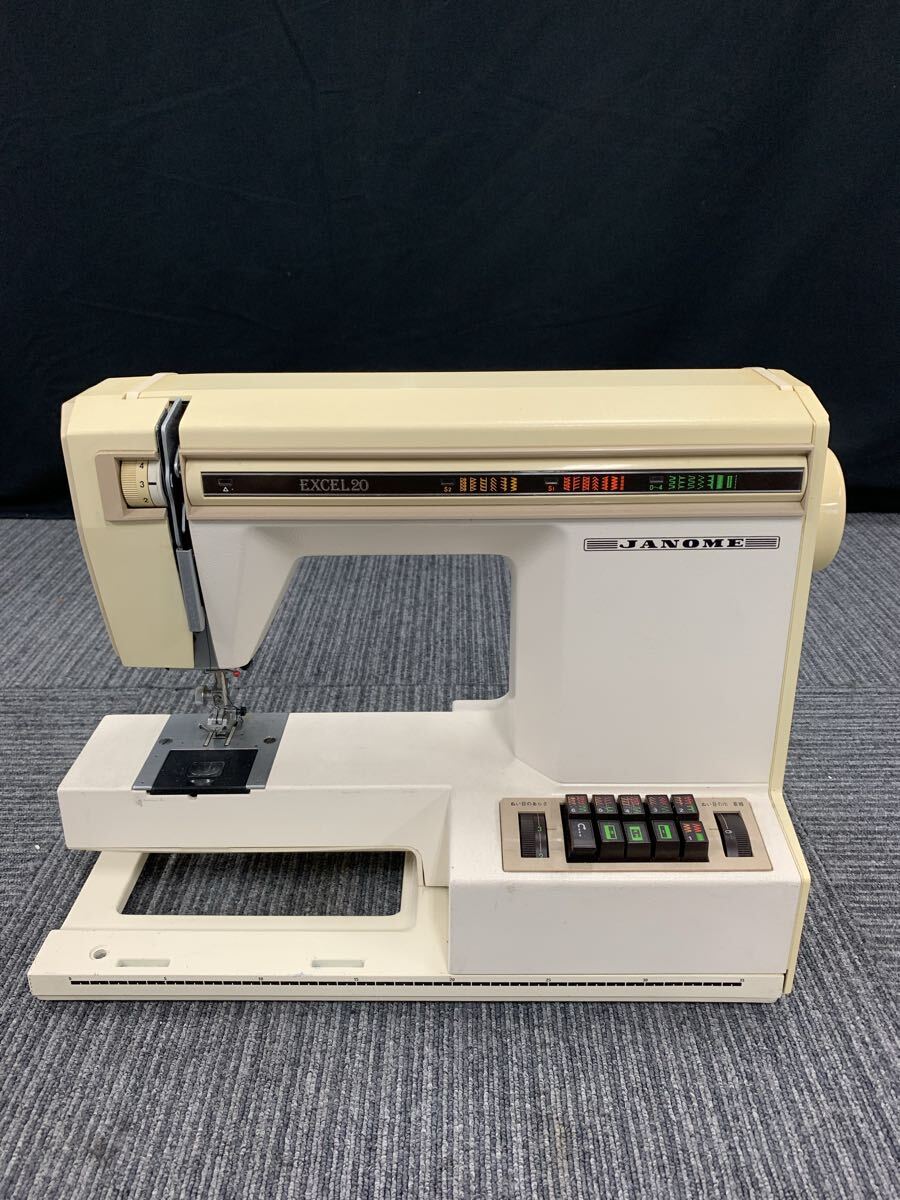 ② 夏本　5月　No.115 JANOME ジャノメ ミシン EXCEL20 MODEL 627 家庭用ミシン 裁縫 手工芸　接続コード無し 通電動作未確認 汚れあり