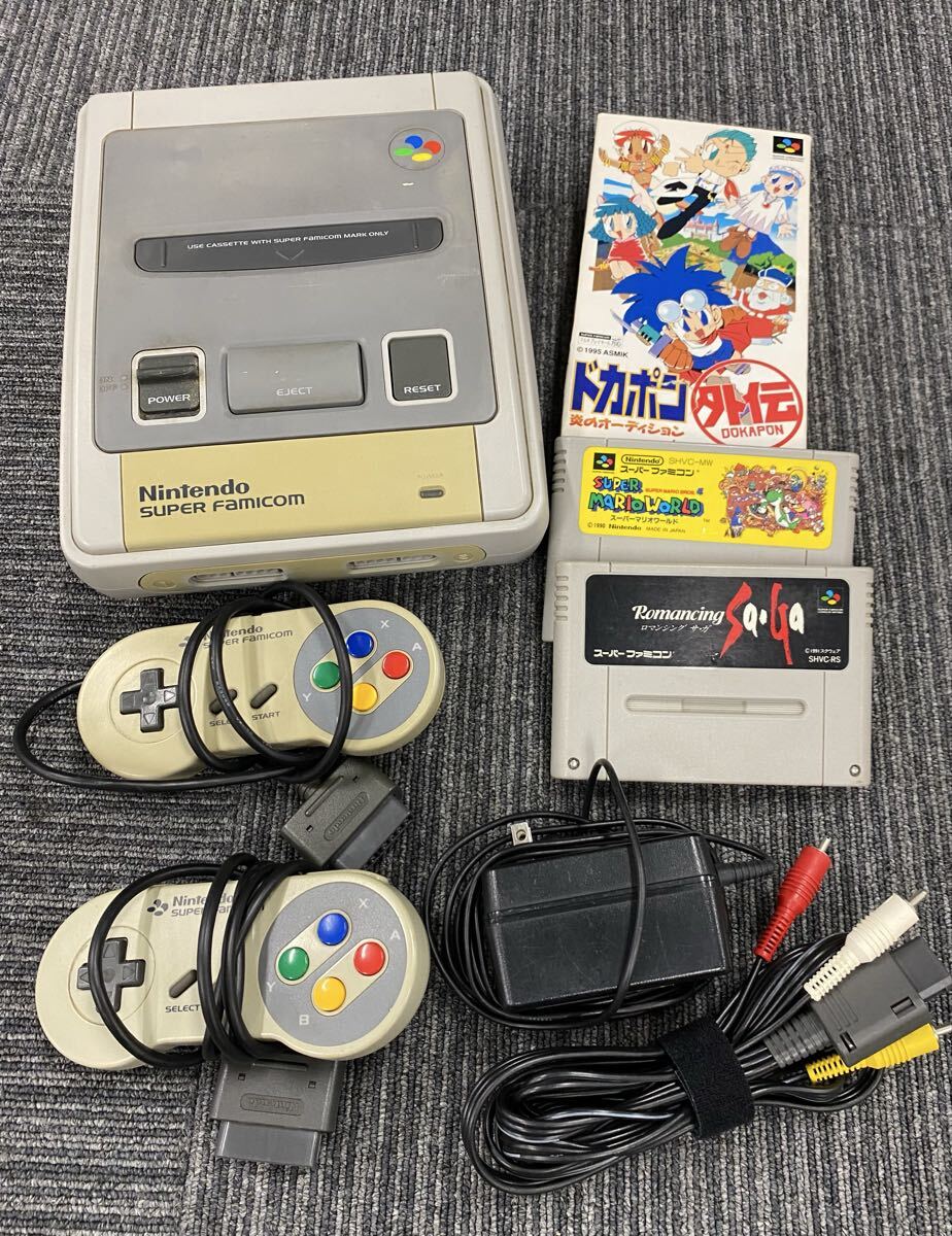 川端 5月 No.252 Nintendo 任天堂 ゲーム機 スーパーファミコン SHVC-001 スーファミ コントローラー ソフト 本体通電確認済 動作未確認 