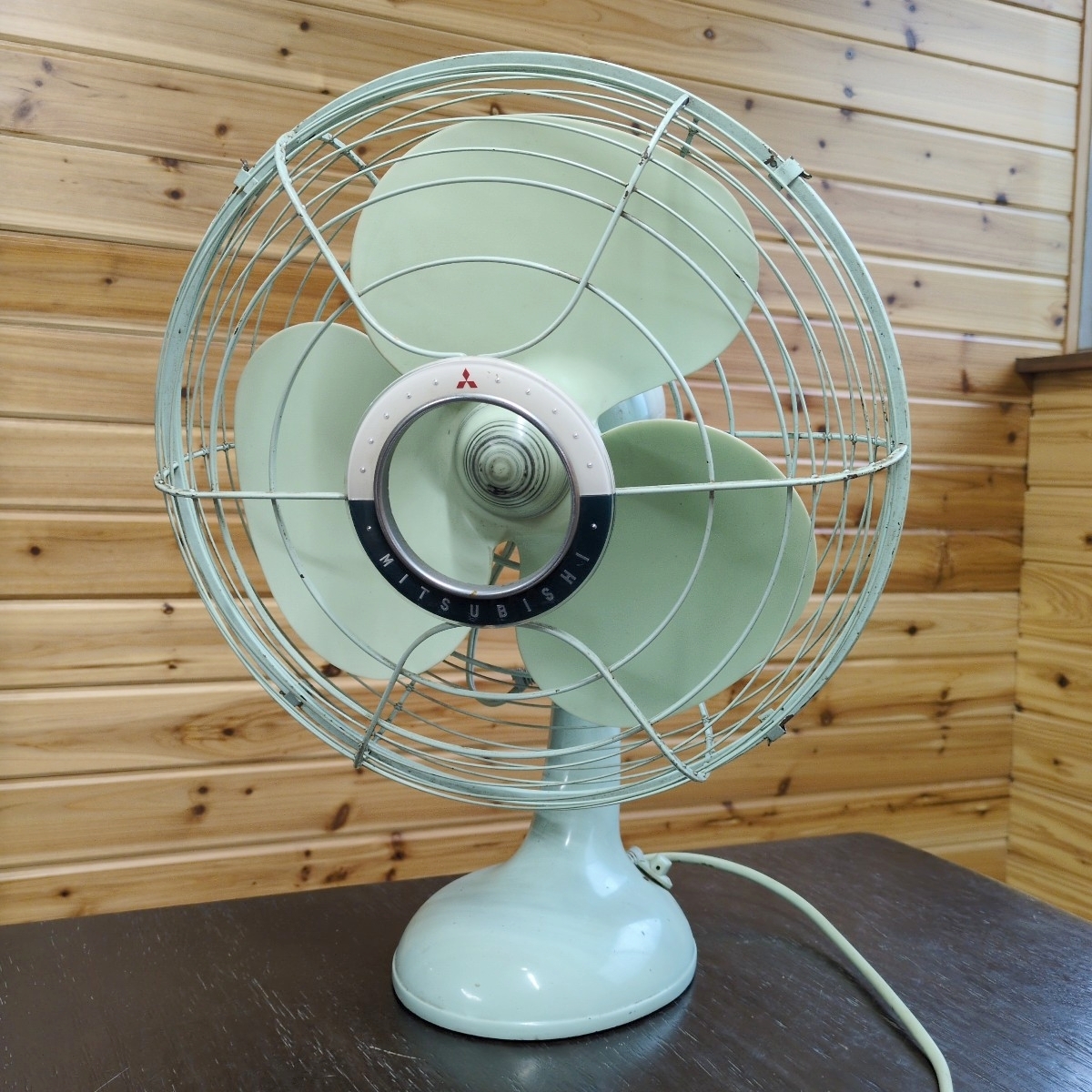 三菱 レトロ扇風機 ルームファン DM-12HC ニューグリン 扇風機 アンティーク 当時物 稼働品 貴重