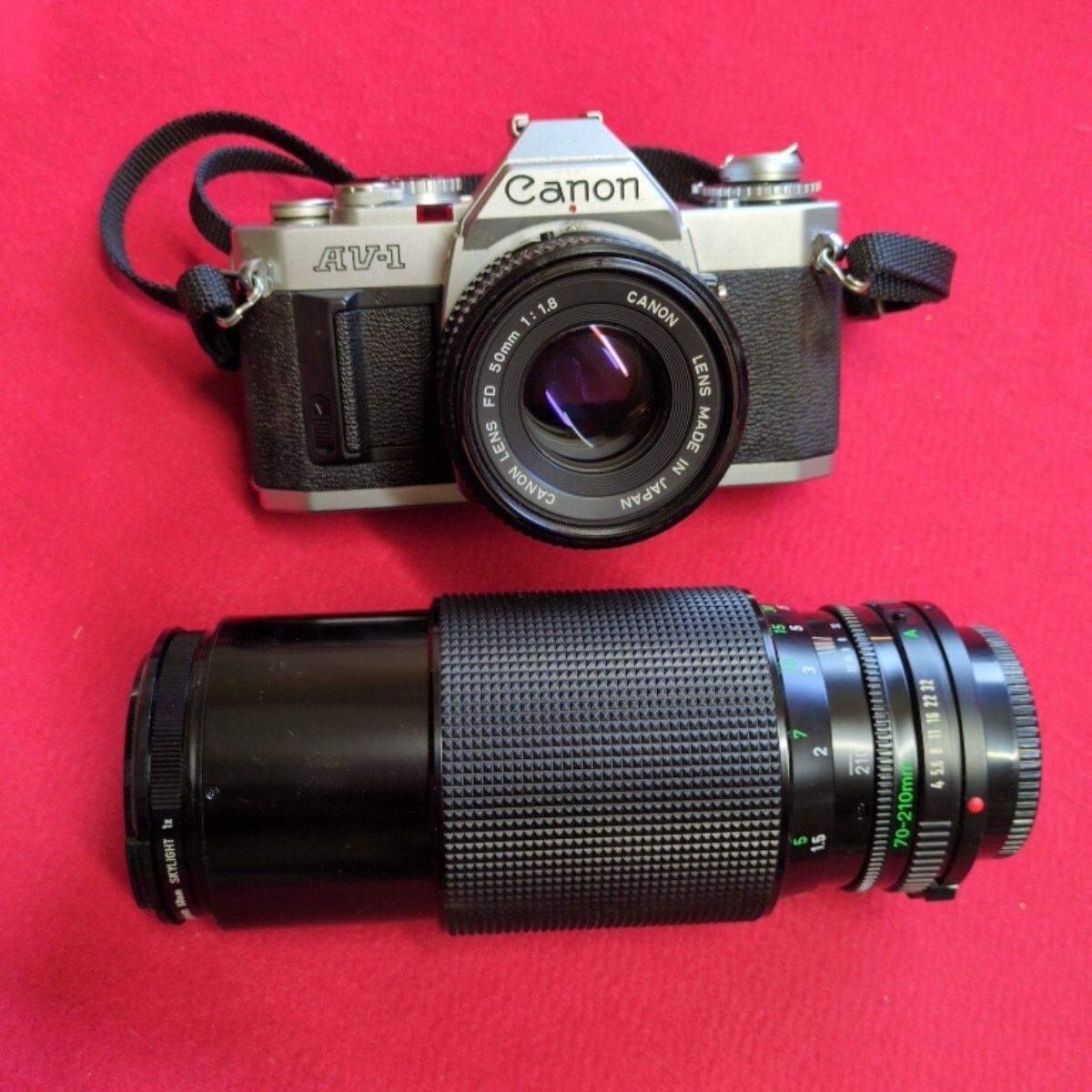 Canon AV-1 FD 50mm F1.8 70-210ｍｍ 一眼レフ フィルムカメラ レンズ 単焦点レンズ キヤノン