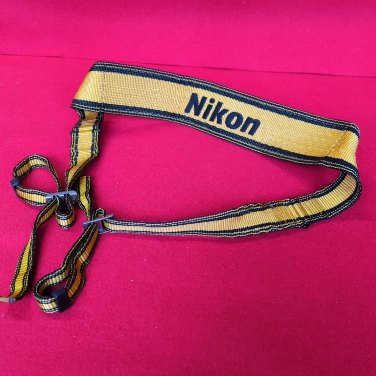Nikon ストラップ レトロ カメラストラップ 一眼レフ ニコン カメラ 幅広 イエロー