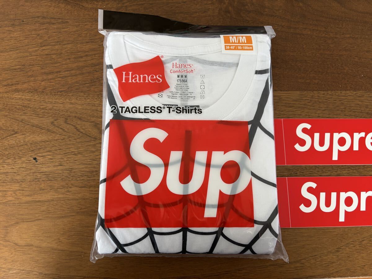 Supreme Hanes Spider-Man Tagless Tees Mサイズ 2枚組 白 シュプリーム ヘインズ