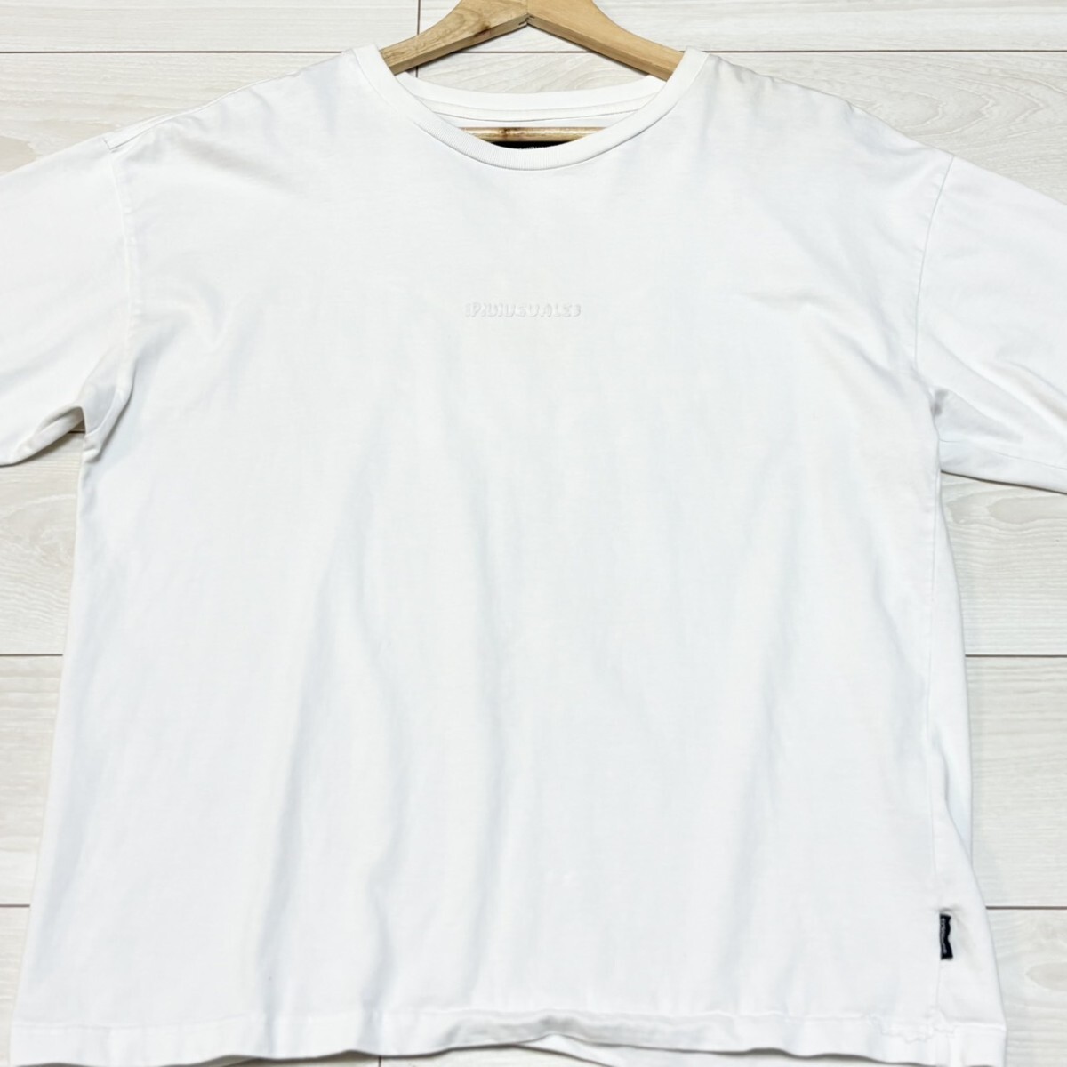 1PIU1UGUALE3 ルシアンペラフィネ LUCIEN PELLAT FINET 半袖Tシャツ コラボ ワッペン ホワイト 白 3Lサイズ