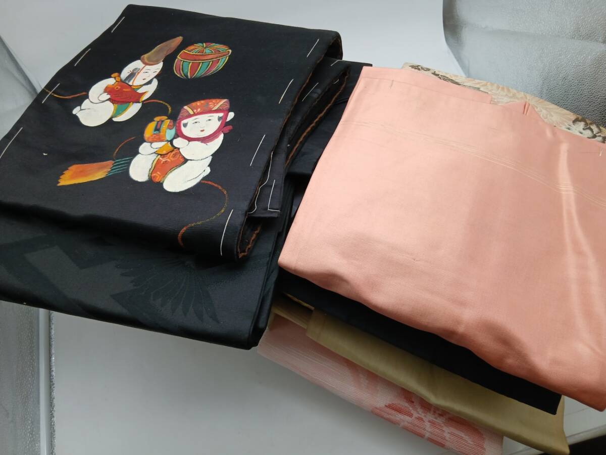 名古屋帯 30点セット 大量まとめ売り 正絹 刺繍 塩瀬 金銀駒 夏用 九寸 八寸 リメイク素材　アンティーク 和装_S7472