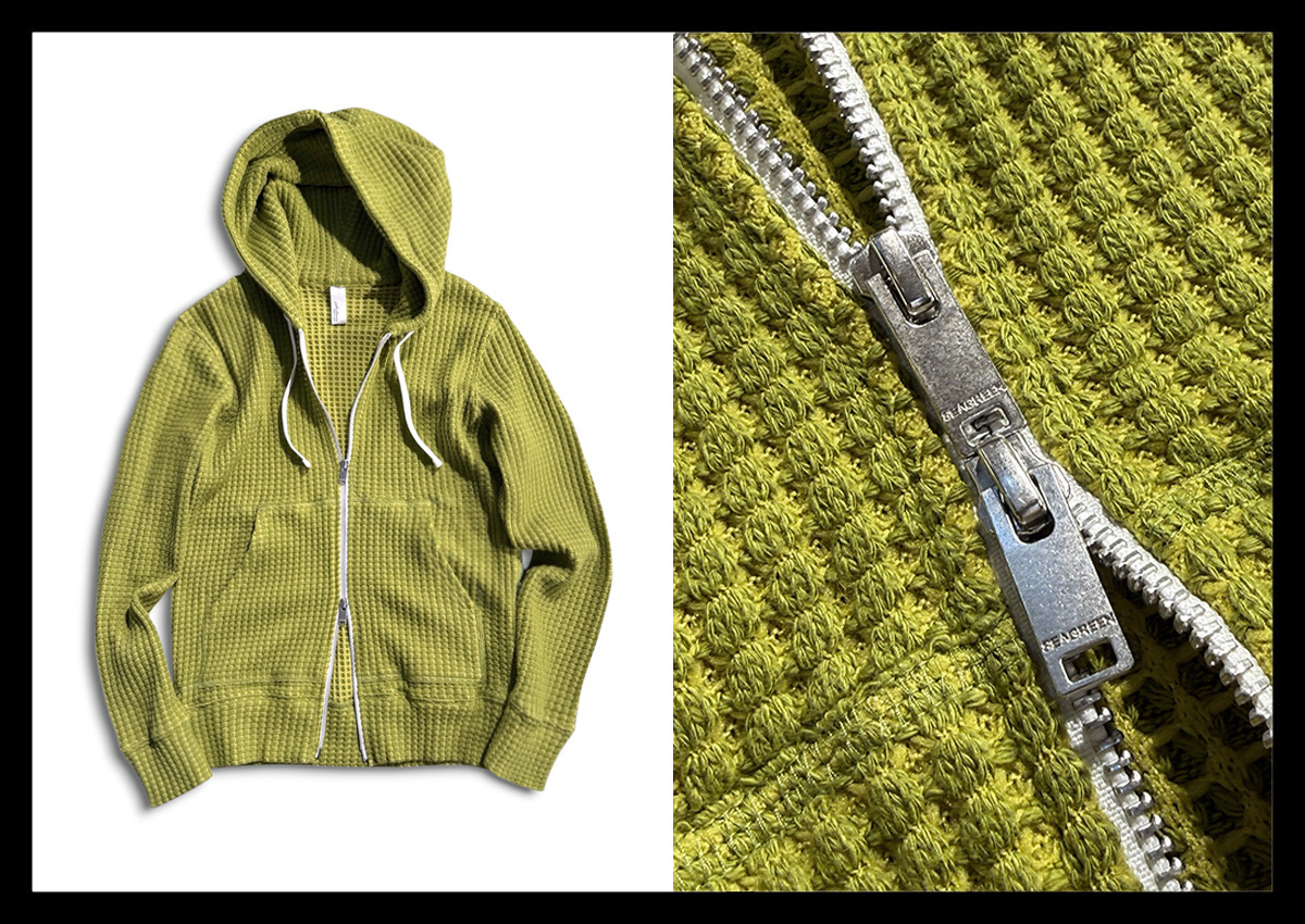 定価2.2万 Seagreen シーグリーン サッと羽織れて潮っぽさ全開！大人の甘さを上品に醸すビッグワッフルパーカー フーディ ブルゾン 2