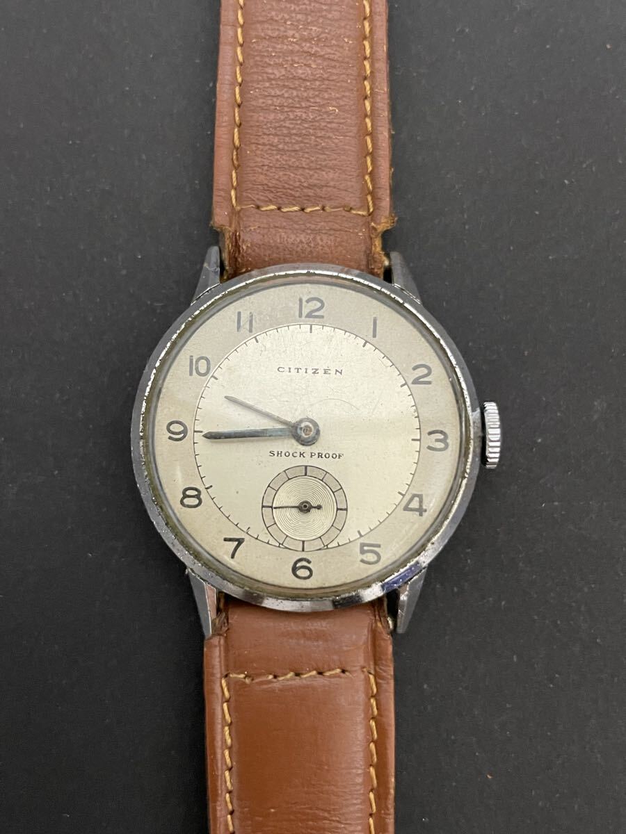 CITIZEN シチズン SHOCK PROOF スモセコ 手巻き 腕時計 アンティーク