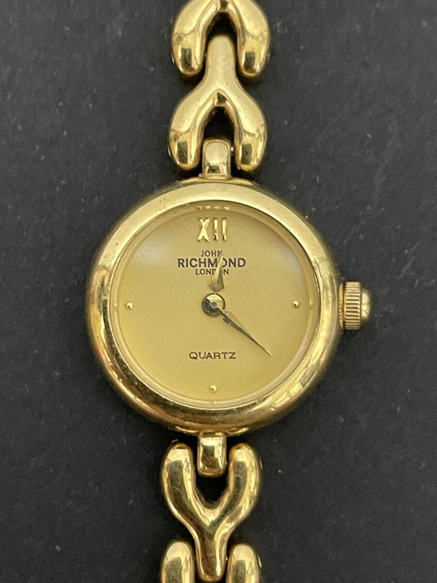 JOHN RICHMOND LONDON クォーツ レディース 腕時計 ゴールドカラー不動品
