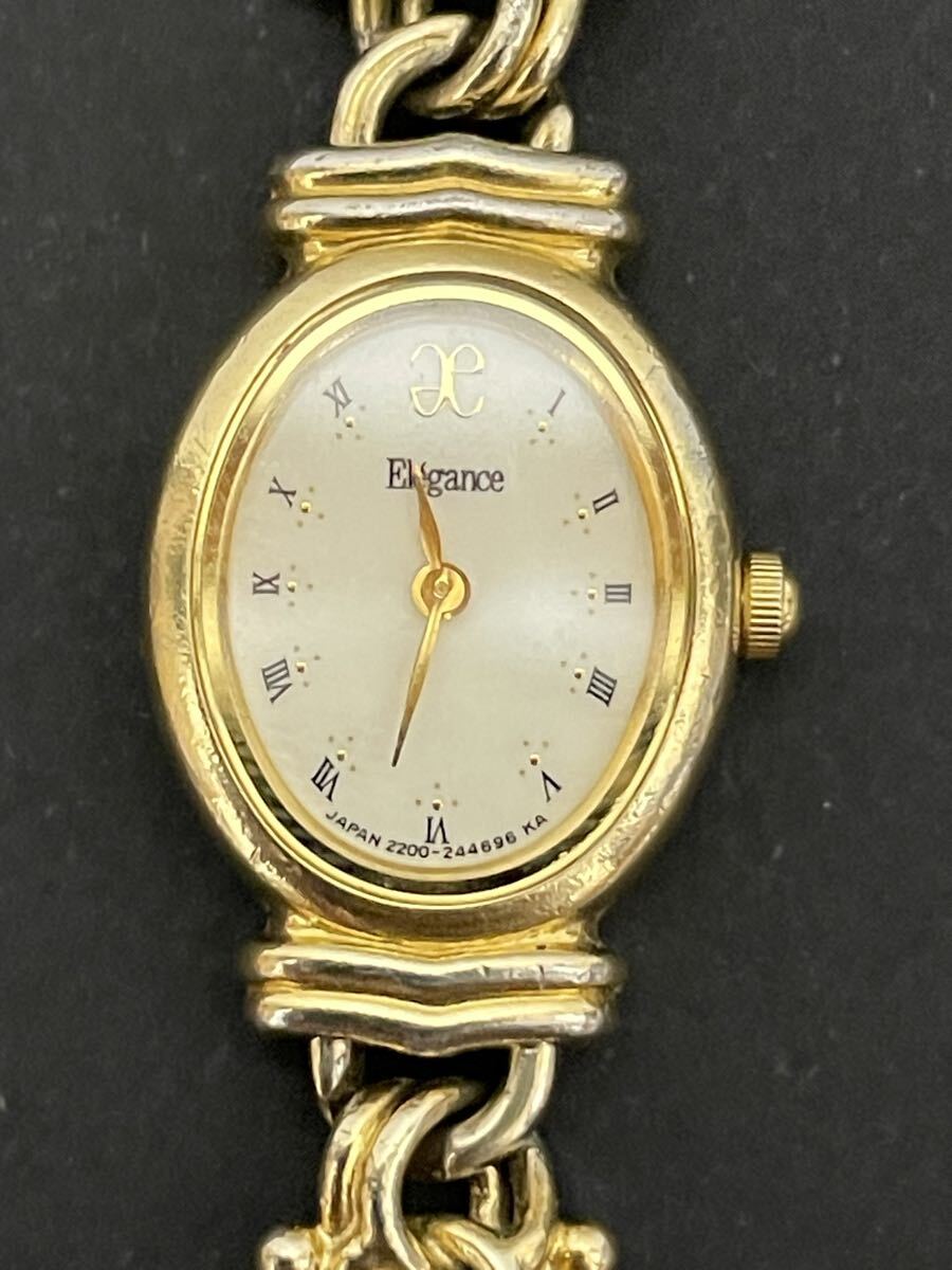 Elegance エレガンス レディース クォーツ 腕時計 ゴールドカラー 2200-241266 YO