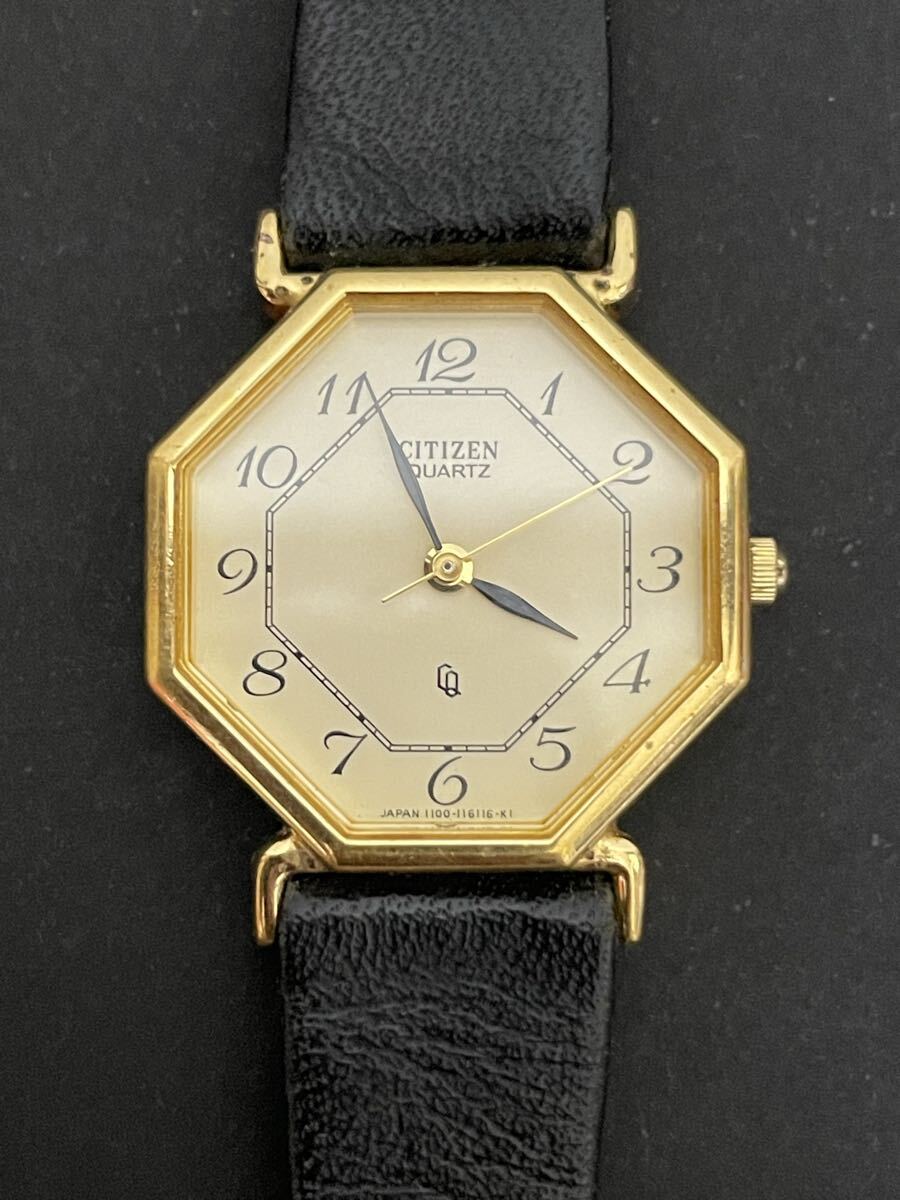 CITIZEN QUARTZ シチズン クォーツ 腕時計 ゴールド オクタゴン型