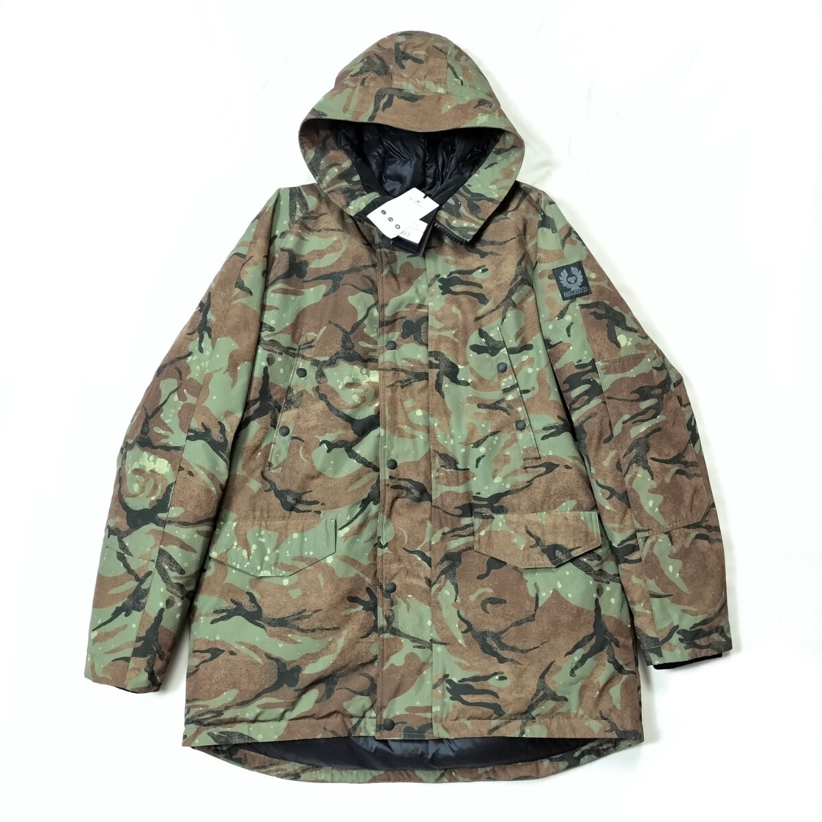 タグ付き Belstaff meadwell 54 moss green DPMカモ 750 fill ベルスタッフ　 迷彩　ダウンジャケット