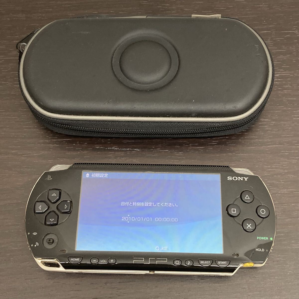 【2178】SONY　PSP-1000　PSP　動作確認済　プレイステーションポータブル　初期化済　ブラック　本体　ケース付き
