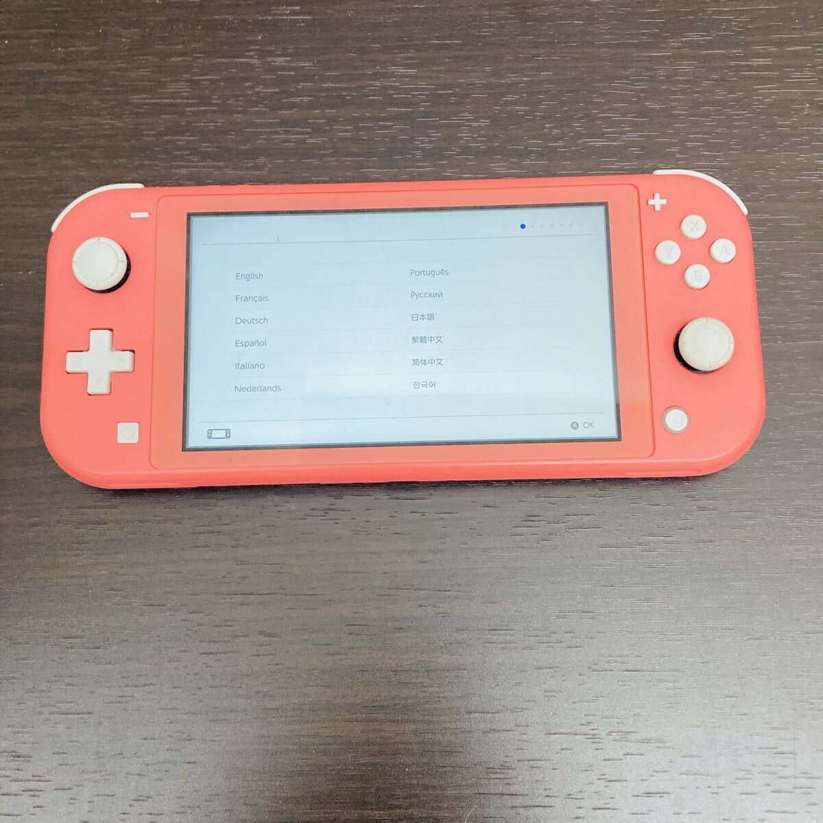 【1721】Switch　Lite　コーラル　動作確認済　ニンテンドースイッチライト　初期化済み　HDH-001　本体のみ　