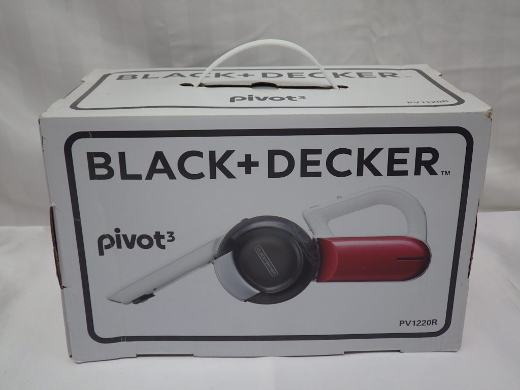 未使用保管品　動作確認済み　BLACK+DECKER　ブラックアンドデッカー　pivot3　ピボット3　サイクロン方式　充電式　掃除機　PV1220R