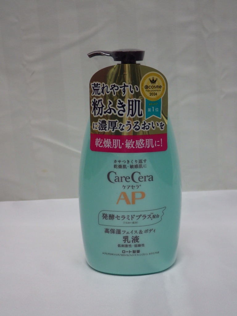 未使用　ロート製薬　Care Cera AP　ケアセラAP　高保湿フェイス＆ボディ乳液　乾燥肌・敏感肌に　ポンプ　400ml　