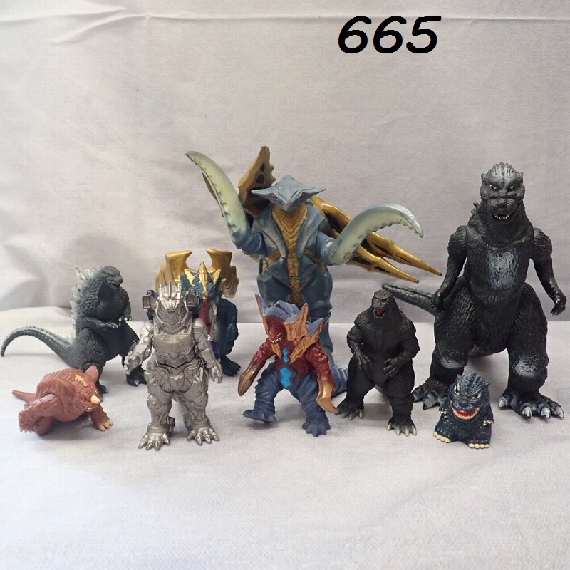 ●MK-665　ウルトラマン　ゴジラ　怪獣シリーズ　ゴジラ　メカゴジラ　バジリス他　フィギュア　ソフビ　まとめ売り　60サイズ　20260603