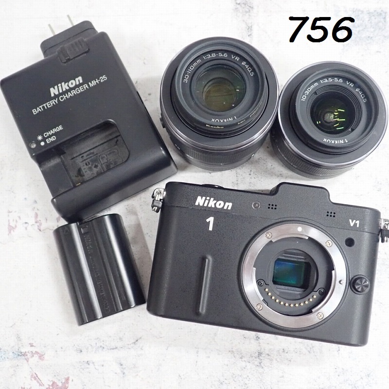 ●MK-756　NIKON1 V1 NIKKOR　10-30mm　1:3.5-5.6VR　デジタルカメラ　30-110mm　1:3.8-5.6VR　ミラーレス　レンズ　60サイズ 　20260603　