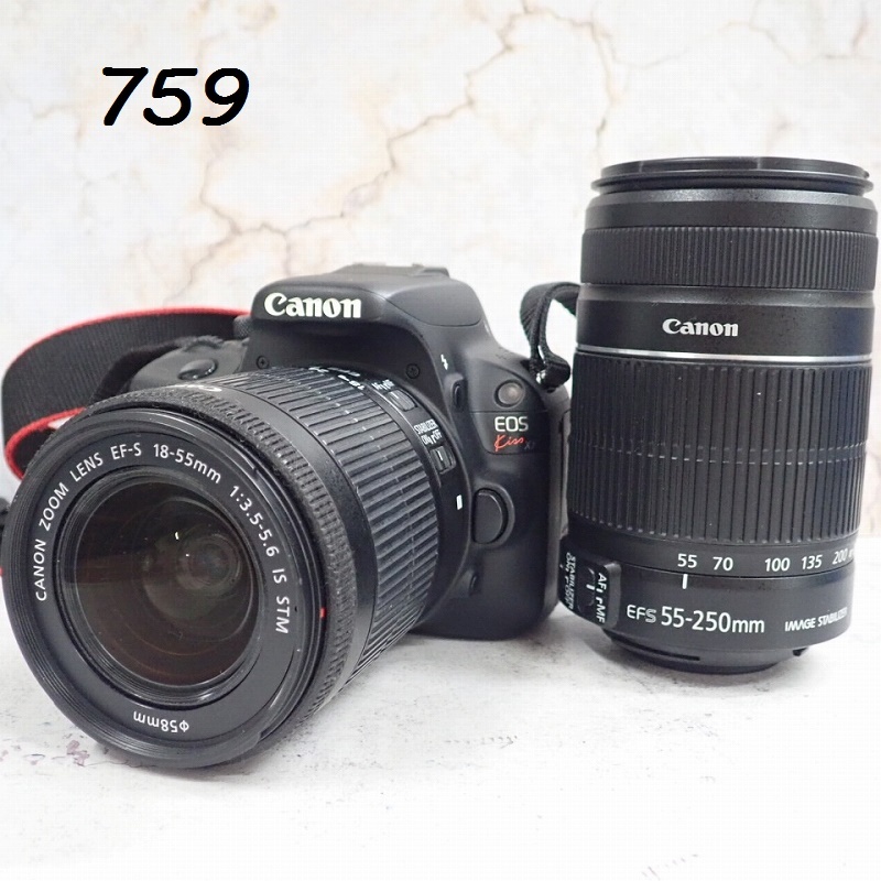 ●MK-759　CANON　EOS　KISS　DS126441　EFS18-55mm　1:3.5-5.6　IS　STM　55-250mm　1:4-5.6　isⅡ　80サイズ　20260603