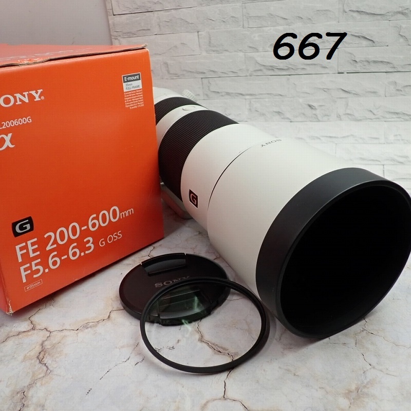 ●MK-667　SONY　超望遠ズームレンズ　sel200600G　FE5.6-6.3/200-600GOSS Φ95　2.4m/7.88FT　ALC-SH157 100サイズ　20260603